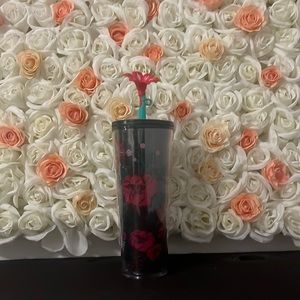 Starbucks cold cup with straw topper